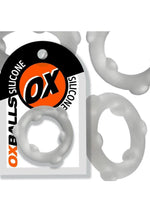 Load image into Gallery viewer, Oxballs Spinner Single Silicone Cock Ring - Vapor - Clear
