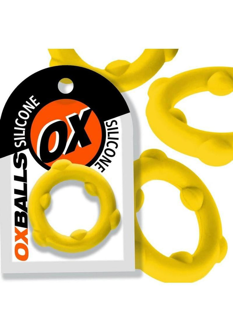 Oxballs Spinner Single Silicone Cock Ring - Yellow