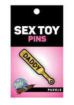 Load image into Gallery viewer, Paddle Daddy Enamel Pin - Black/Yellow