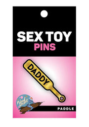 Paddle Daddy Enamel Pin - Black/Yellow