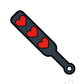 Paddle Hearts Enamel Pin - Grey/Red