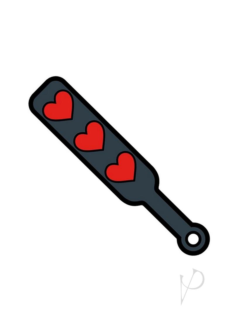 Paddle Hearts Enamel Pin - Grey/Red