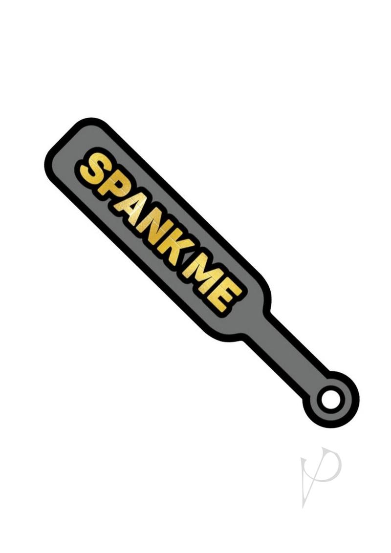 Paddle Spank Me Enamel Pin - Grey/Yellow