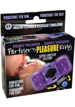 Load image into Gallery viewer, Partners Pleasure Ring Silicone Vibrating Cock Ring - Purple
