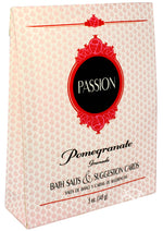 Load image into Gallery viewer, Passion Bath Set - Pomegranate Scented Bath Salts with Suggestion Cards