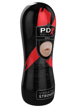 Load image into Gallery viewer, Pipedream Extreme Elite Vibrating Oral Masturbator with Bullet - Mouth - Black/Flesh/Vanilla
