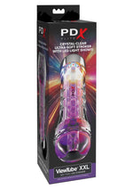 Load image into Gallery viewer, Pdx Elite Viewtube XXL See-Thru EZ-Grip Led Stroker - Clear - XXLarge