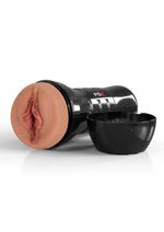 Load image into Gallery viewer, Pdx Extreme Wet Pussies Super Luscious Lips XXL Self Lubricating Stroker - Caramel
