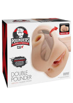 Load image into Gallery viewer, Pdx Plus Double Pounder Vibrating Squeeze Stroker - Pussy and Ass - Vanilla
