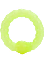 Load image into Gallery viewer, Pearl Beaded Prolong Silicone Cock Ring - Glow - Yellow
