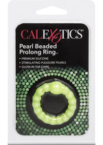 Load image into Gallery viewer, Pearl Beaded Prolong Silicone Cock Ring - Glow - Yellow
