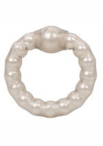 Load image into Gallery viewer, Pearl Beaded Prolong Silicone Cock Ring - Smoke
