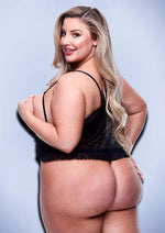 Load image into Gallery viewer, Peek-A-Boo Criss-Cross Teddy - Black - Queen
