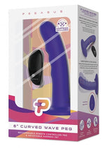 Load image into Gallery viewer, Pegasus Curve Wave Peg Rechargeable Dildo with Remote Control - Purple - 6in
