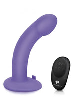 Load image into Gallery viewer, Pegasus Curved Realistic Peg Silicone Rechargeable Dildo with Remote Control - Purple - 6in
