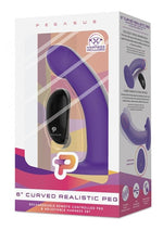 Load image into Gallery viewer, Pegasus Curved Realistic Peg Silicone Rechargeable Dildo with Remote Control - Purple - 6in
