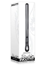 Load image into Gallery viewer, Pen Pal Rechargeable Compact Stainless Steel Vibrator - Black Chrome - Black
