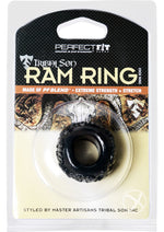 Load image into Gallery viewer, Perfect Fit Tribal Son Ram Ring Cock Ring - Black
