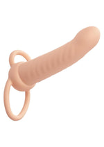 Load image into Gallery viewer, Performance Maxx Rechargeable Silicone Ribbed Dual Penetrator Extender - Vanilla