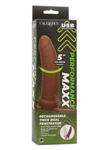 Load image into Gallery viewer, Performance Maxx Rechargeable Silicone Thick Dual Penetrator Extender - Chocolate
