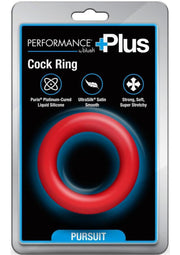 Performance Plus Pursuit Silicone Cock Ring - Red