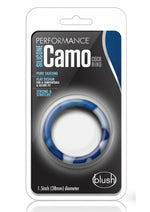 Load image into Gallery viewer, Performance Silicone Camo Cock Ring - Blue Camouflage - Blue
