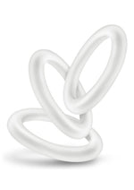 Load image into Gallery viewer, Performance Vs2 Pure Premium Silicone Cock Rings - Glow In The Dark/White - Small
