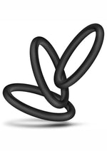 Load image into Gallery viewer, Performance Vs3 Pure Premium Silicone Cock Rings - Black - Large - 3 Pack
