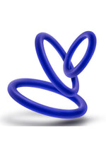 Load image into Gallery viewer, Performance Vs4 Pure Premium Silicone Cock Ring Set (3 Sizes - Blue/Indigo
