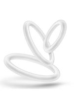 Load image into Gallery viewer, Performance Vs4 Pure Premium Silicone Cock Ring Set (3 Sizes - Glow In The Dark/White
