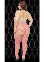 Load image into Gallery viewer, Pink Mirage Suspender Bodystocking - Pink - Queen
