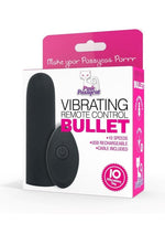 Load image into Gallery viewer, Pink Pussycat Remote Control Rechargeable Bullet - Black