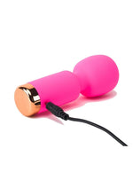 Load image into Gallery viewer, Pink Pussycat Vibrating Pocket Wand Rechargeable Massager