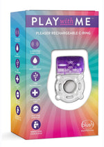 Load image into Gallery viewer, Play with Me Pleaser Rechargeable Cock Ring - Purple
