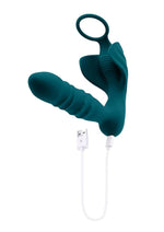 Load image into Gallery viewer, Playboy Bring It On Rechargeable Silicone Anal Plug with Cock Ring
