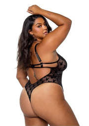 Playboy Bunny Charm Teddy - Black - XXLarge