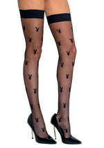 Load image into Gallery viewer, Playboy Bunny Noir Stockings - Black - One Size