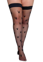 Load image into Gallery viewer, Playboy Bunny Noir Stockings - Black - Queen
