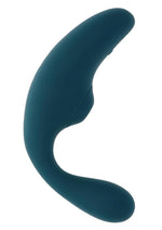 Load image into Gallery viewer, Playboy Charmer Rechargeable Silicone Dual Vibrator with Clitoral Stimulation - Green
