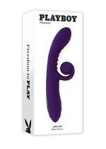 Load image into Gallery viewer, Playboy Curlicue Rechargeable Silicone Rabbit Vibrator - Purple
