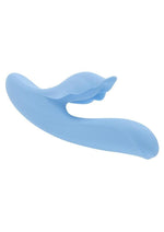 Load image into Gallery viewer, Playboy In Bloom Rechargeable Silicone Heating Dual Vibrator - Blue