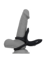 Load image into Gallery viewer, Playboy Just Right Rechargeable Silicone Dual Vibrating Cock Ring with Clitoral Stimulator

