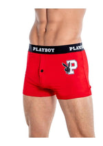 Load image into Gallery viewer, Playboy Mens Varsity Boxer Briefs - Red/White - 1xlarge - Red/White - XLarge
