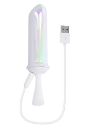 Playboy Orgasmic Fantasy Rechargeable Silicone Bullet - Purple/White