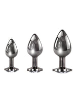 Load image into Gallery viewer, Playboy Pleasure 3 Ways Metal Anal Training Kit - Black/Metal - 3 Piece
