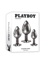 Load image into Gallery viewer, Playboy Pleasure 3 Ways Metal Anal Training Kit - Black/Metal - 3 Piece
