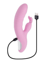 Load image into Gallery viewer, Playboy Rub Me Right Rechargeable Silicone Thrusting G-Spot Rabbit Vibrator
