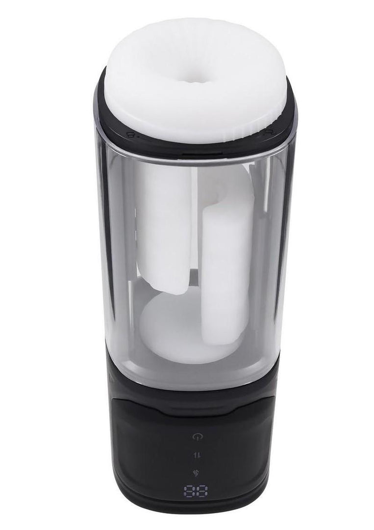 Playboy Side Piece Rechargeable Silicone Warming Sliding Stroker