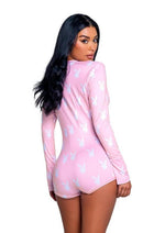 Load image into Gallery viewer, Playboy Slumber Bunny Romper - Pink/White - Large/XLarge