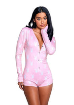 Load image into Gallery viewer, Playboy Slumber Bunny Romper - Pink/White - Large/XLarge